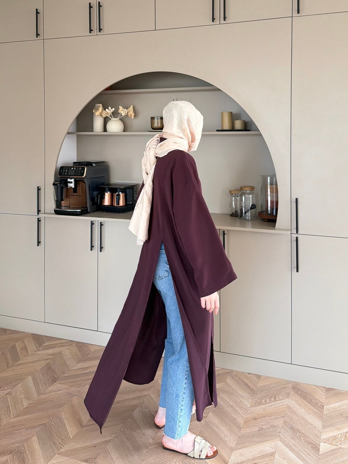 Lina Yırtmaçlı Tunik Bordo (4507)