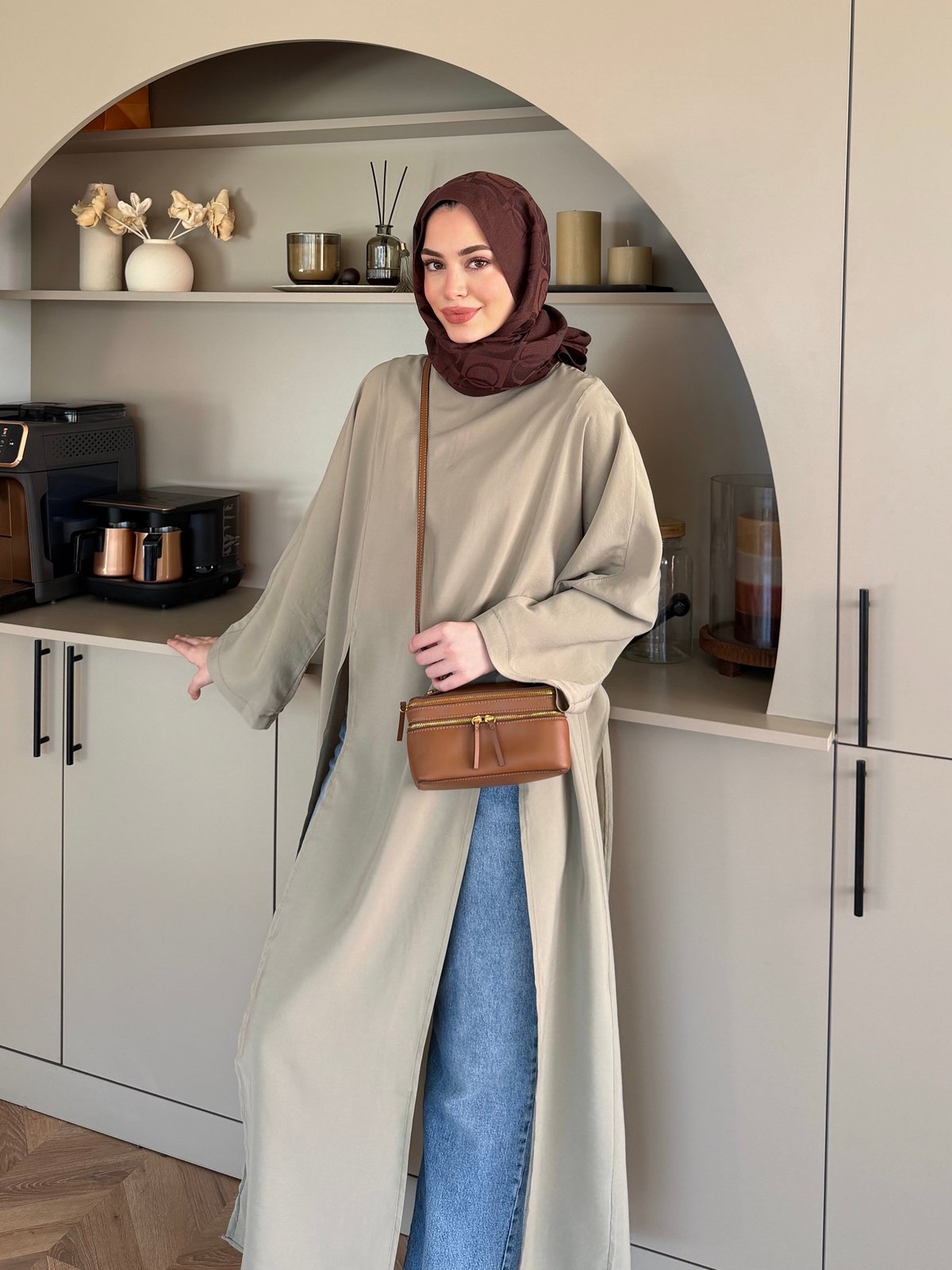 Lina Yırtmaçlı Tunik Haki (4507)