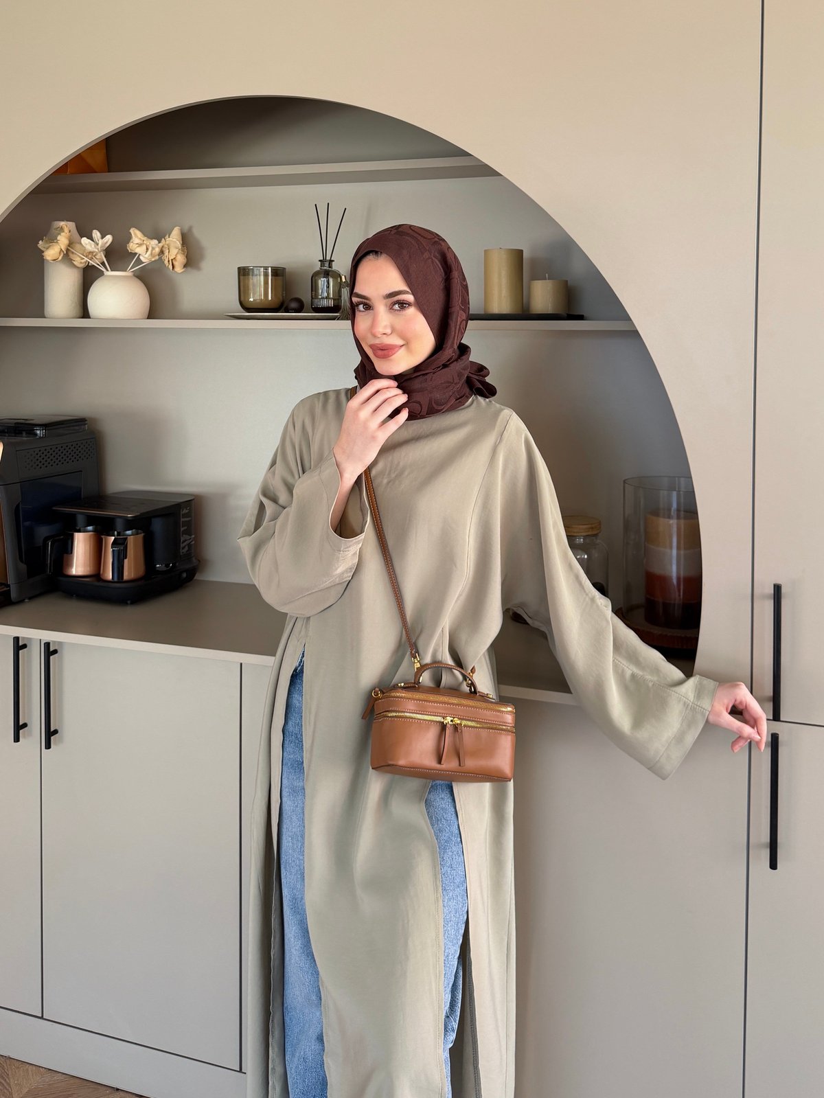 Lina Yırtmaçlı Tunik Haki (4507)