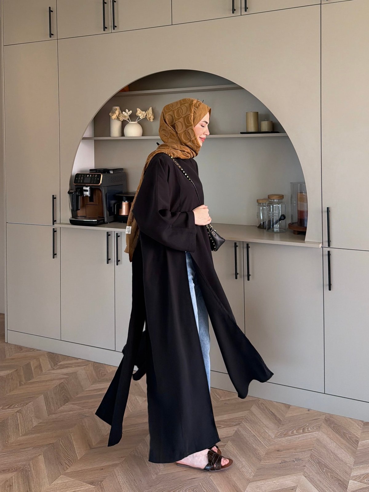 Lina Yırtmaçlı Bluz Siyah (4507)
