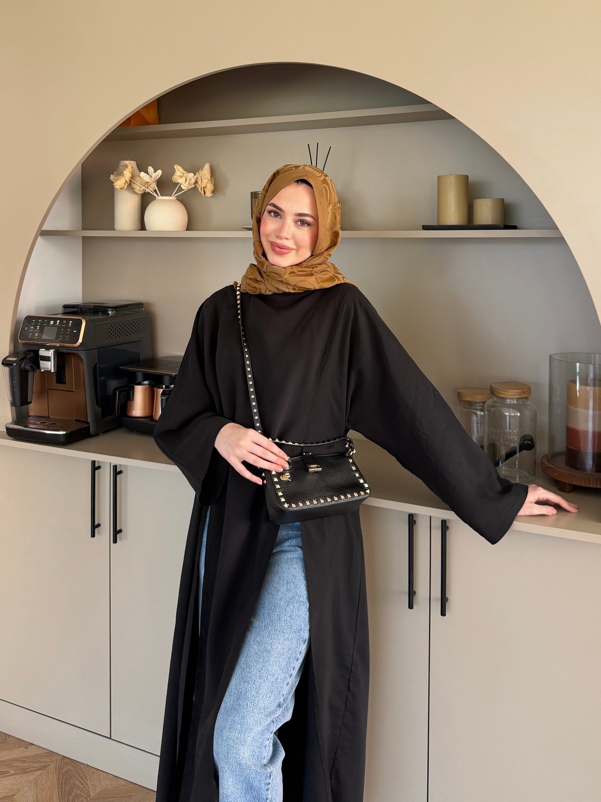 Lina Yırtmaçlı Bluz Siyah (4507)