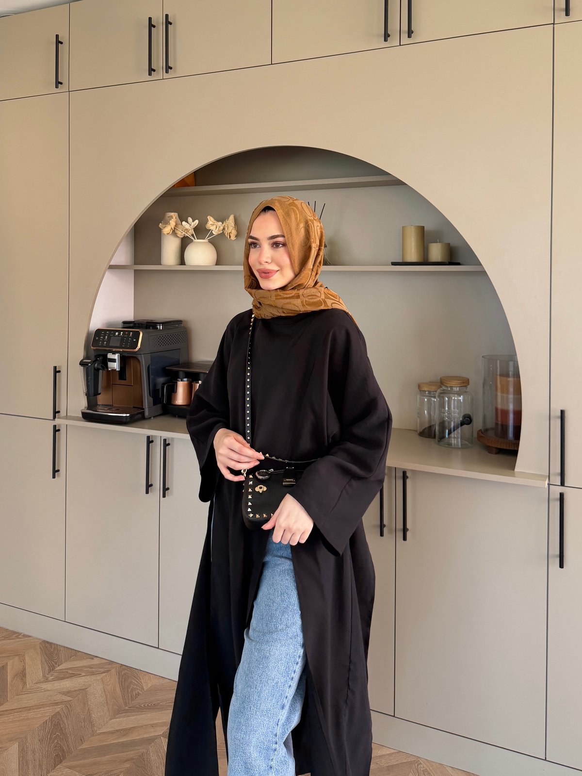 Lina Yırtmaçlı Bluz Siyah (4507)