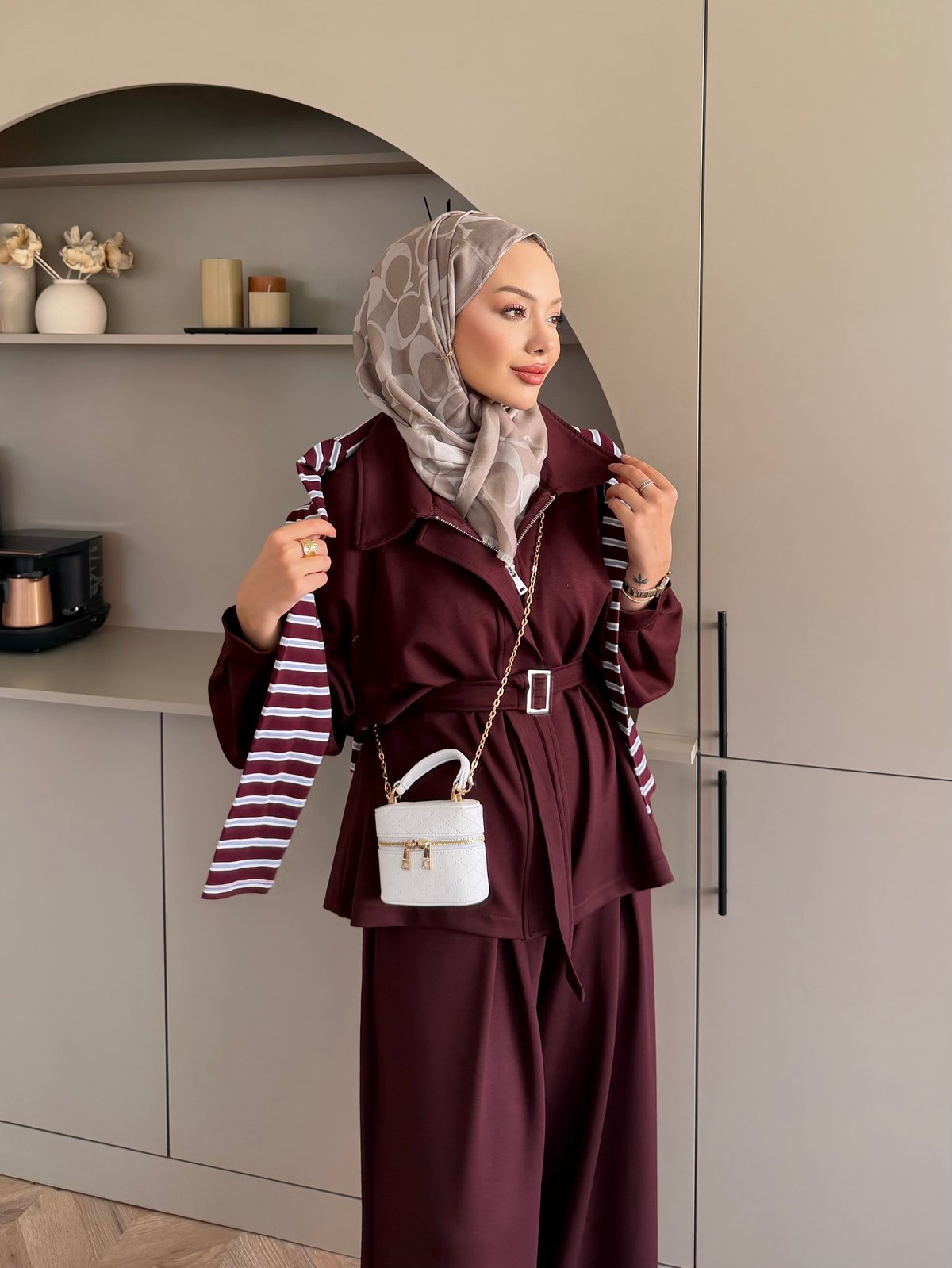 Linel Fermuarlı Oysh Takım Bordo (4555)