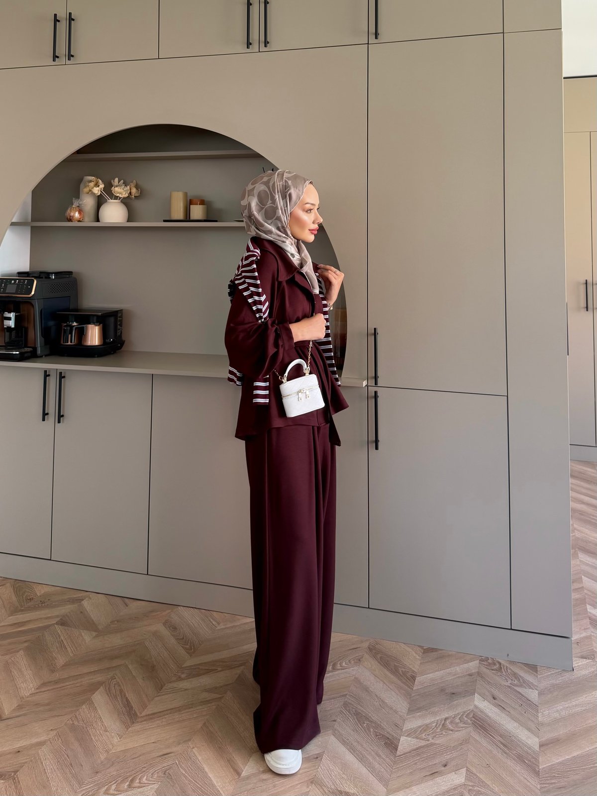 Linel Fermuarlı Oysh Takım Bordo (4555)