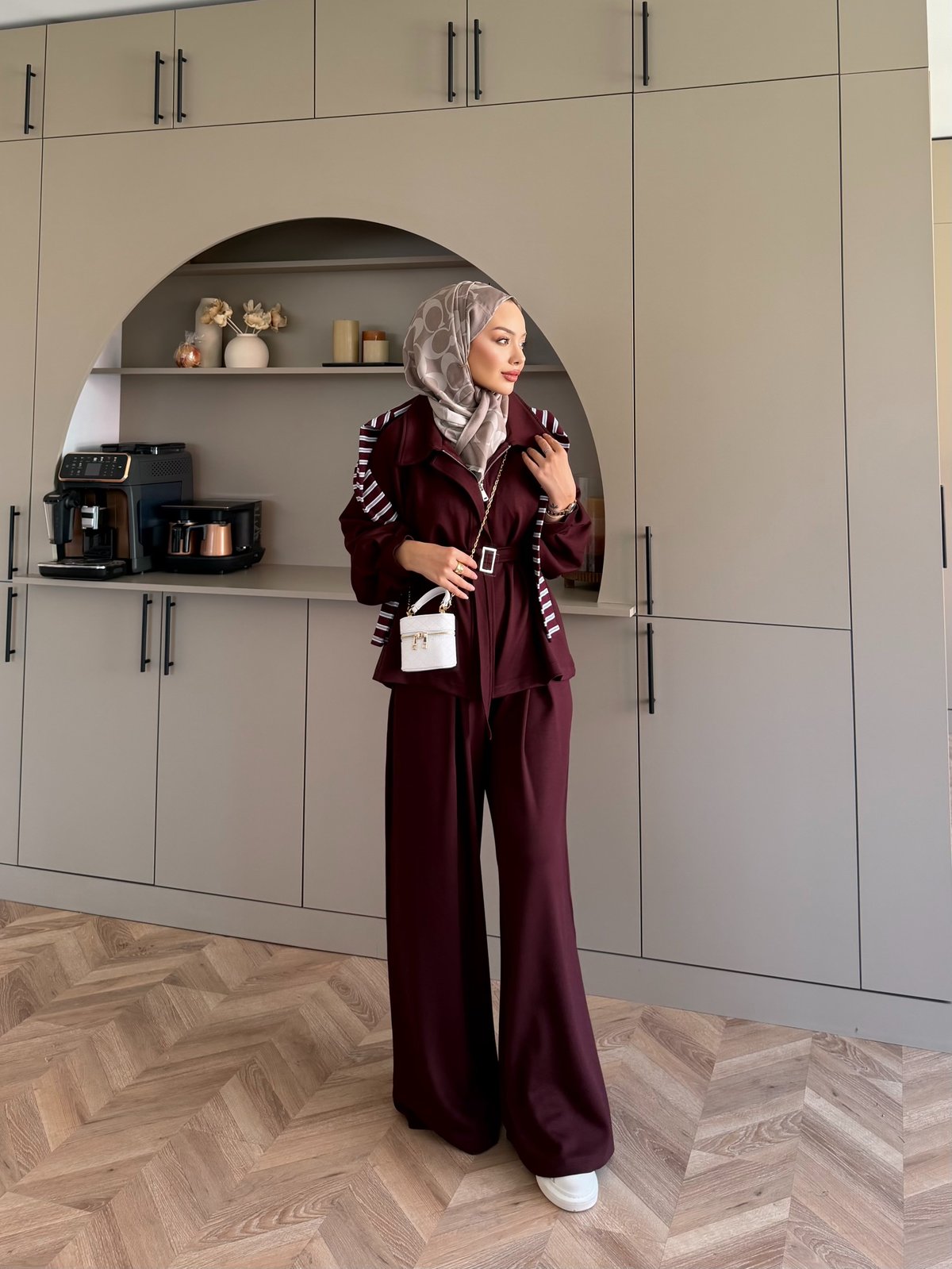 Linel Fermuarlı Oysh Takım Bordo (4555)