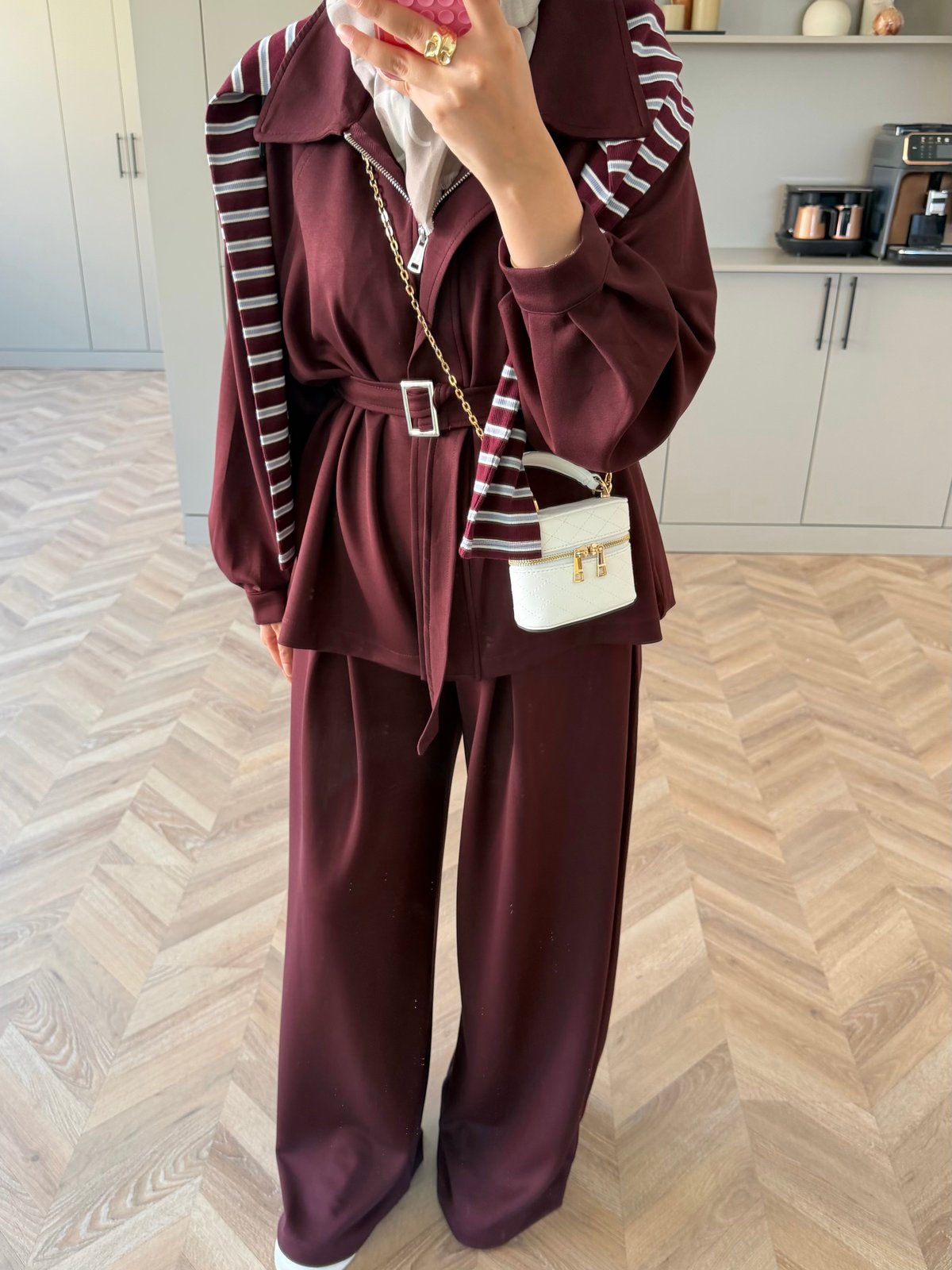 Linel Fermuarlı Oysh Takım Bordo (4555)