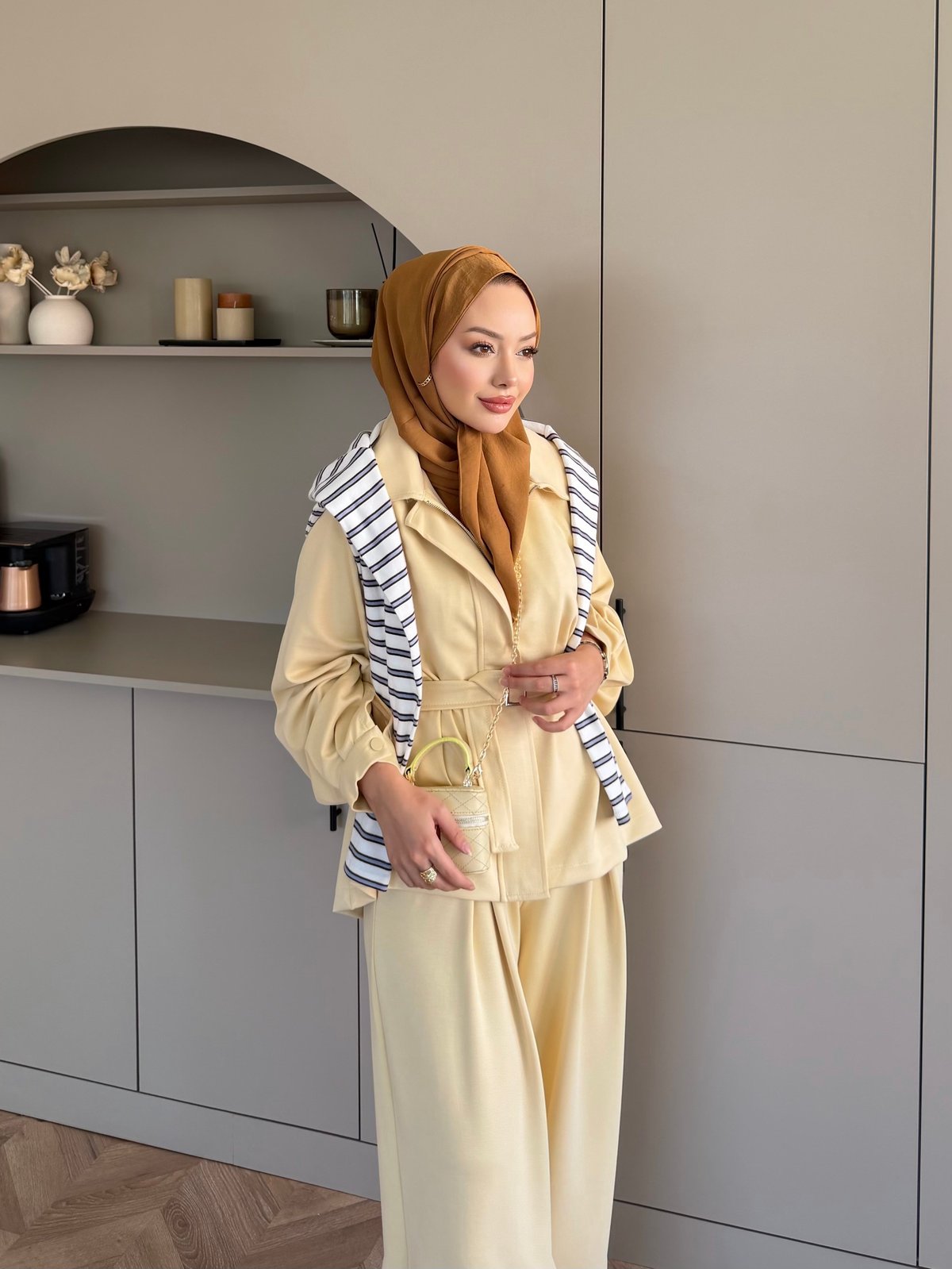 Linel Fermuarlı Pantolon Takım Butteryellow (4555)