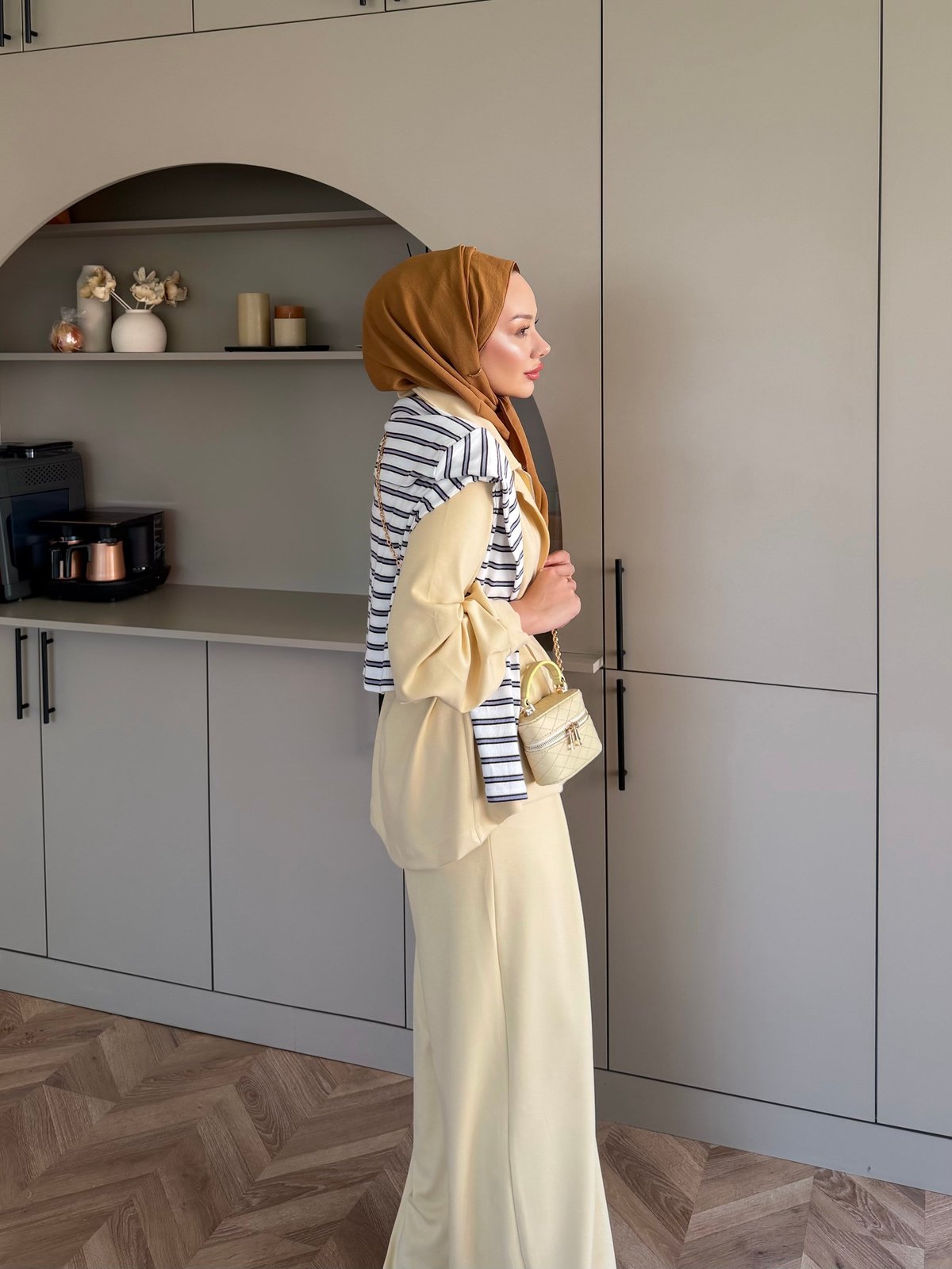 Linel Fermuarlı Pantolon Takım Butteryellow (4555)