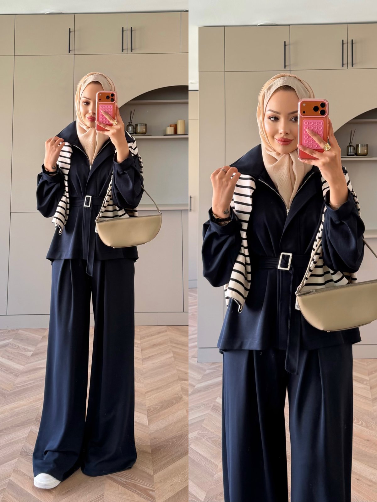 Linel Fermuarlı Oysh Takım Lacivert (4555)