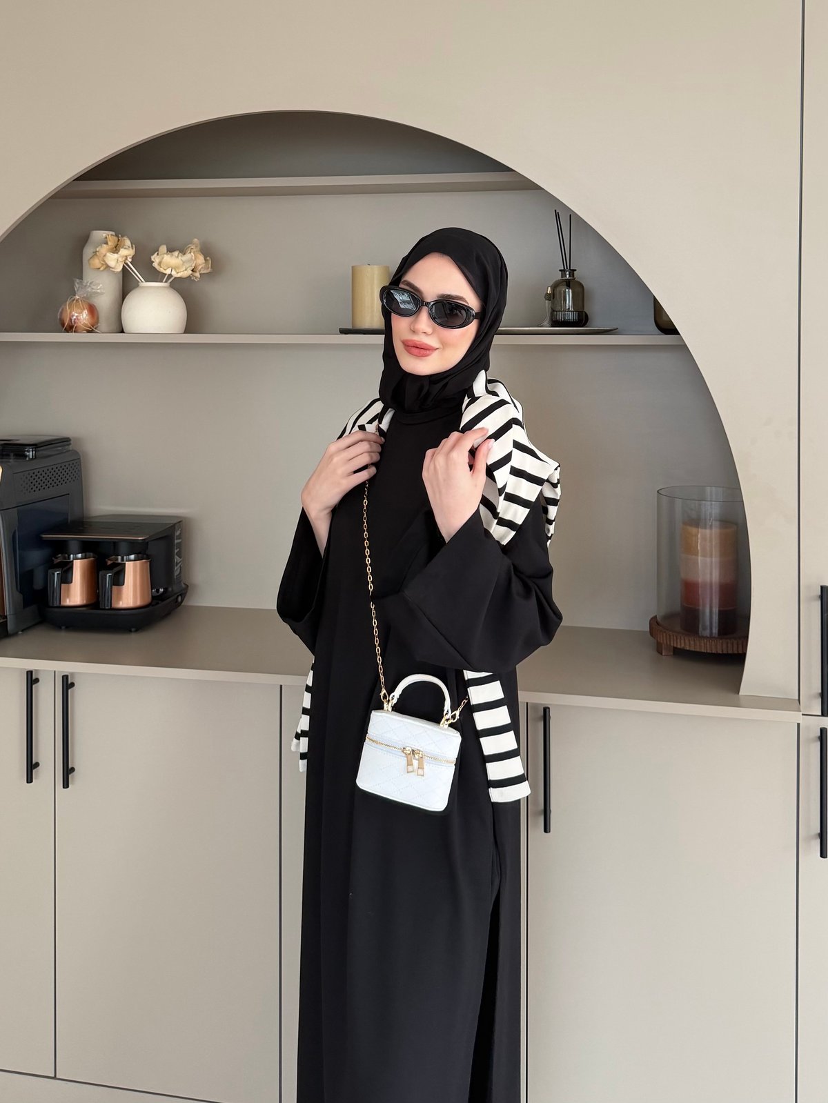Louchy Oysh Yırtmaçlı Pantolonlu Takım Siyah (8083)