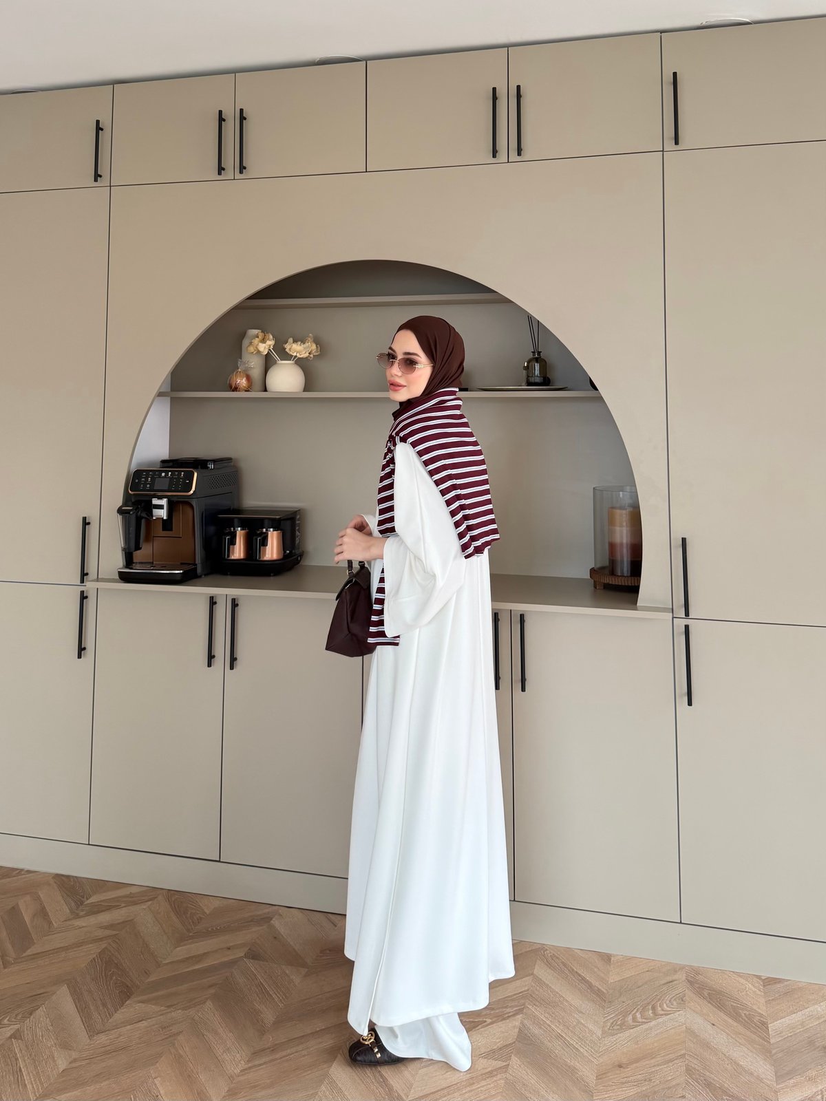 Louchy Oysh Yırtmaçlı Pantolonlu Takım Beyaz (8083)