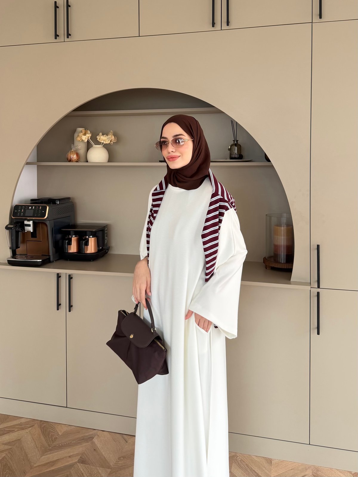 Louchy Oysh Yırtmaçlı Pantolonlu Takım Beyaz (8083)