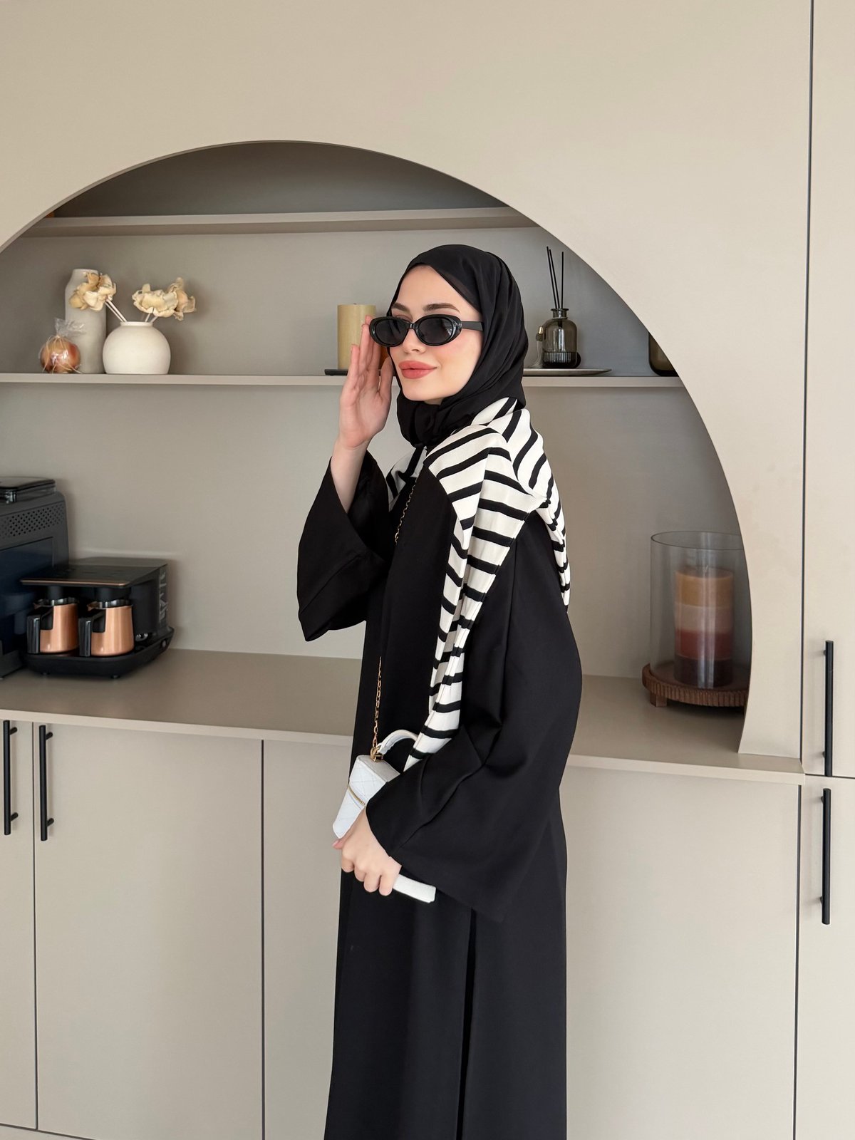 Louchy Oysh Yırtmaçlı Pantolonlu Takım Siyah (8083)