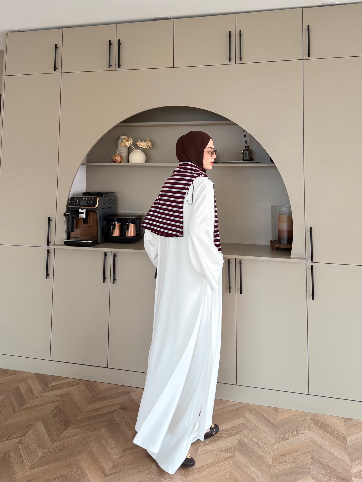 Louchy Oysh Yırtmaçlı Pantolonlu Takım Beyaz (8083)