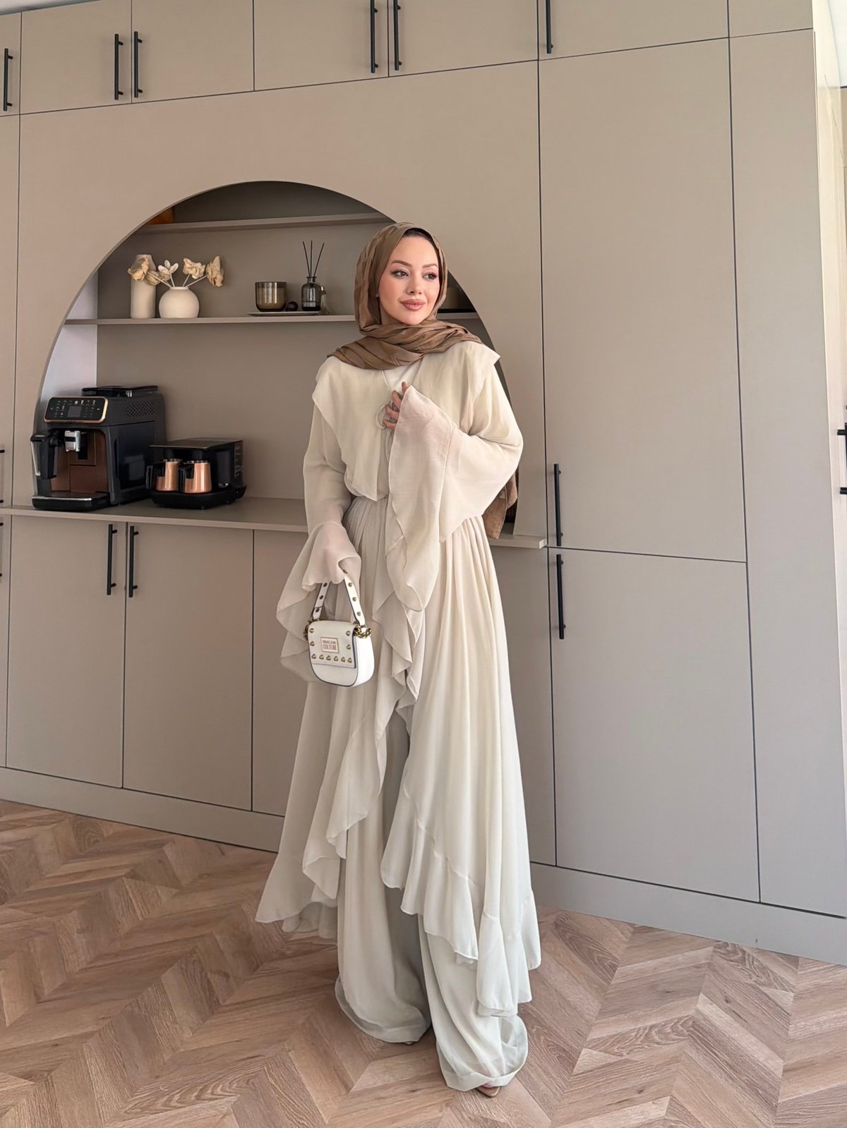 Lumira Abaya Pantolonlu Takım Çağla Yeşili (8578)