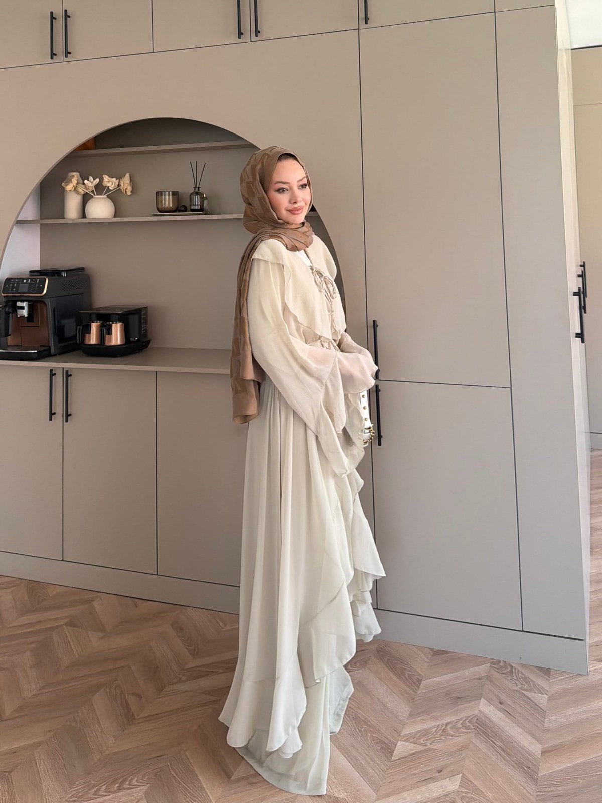 Lumira Abaya Pantolonlu Takım Çağla Yeşili (8578)
