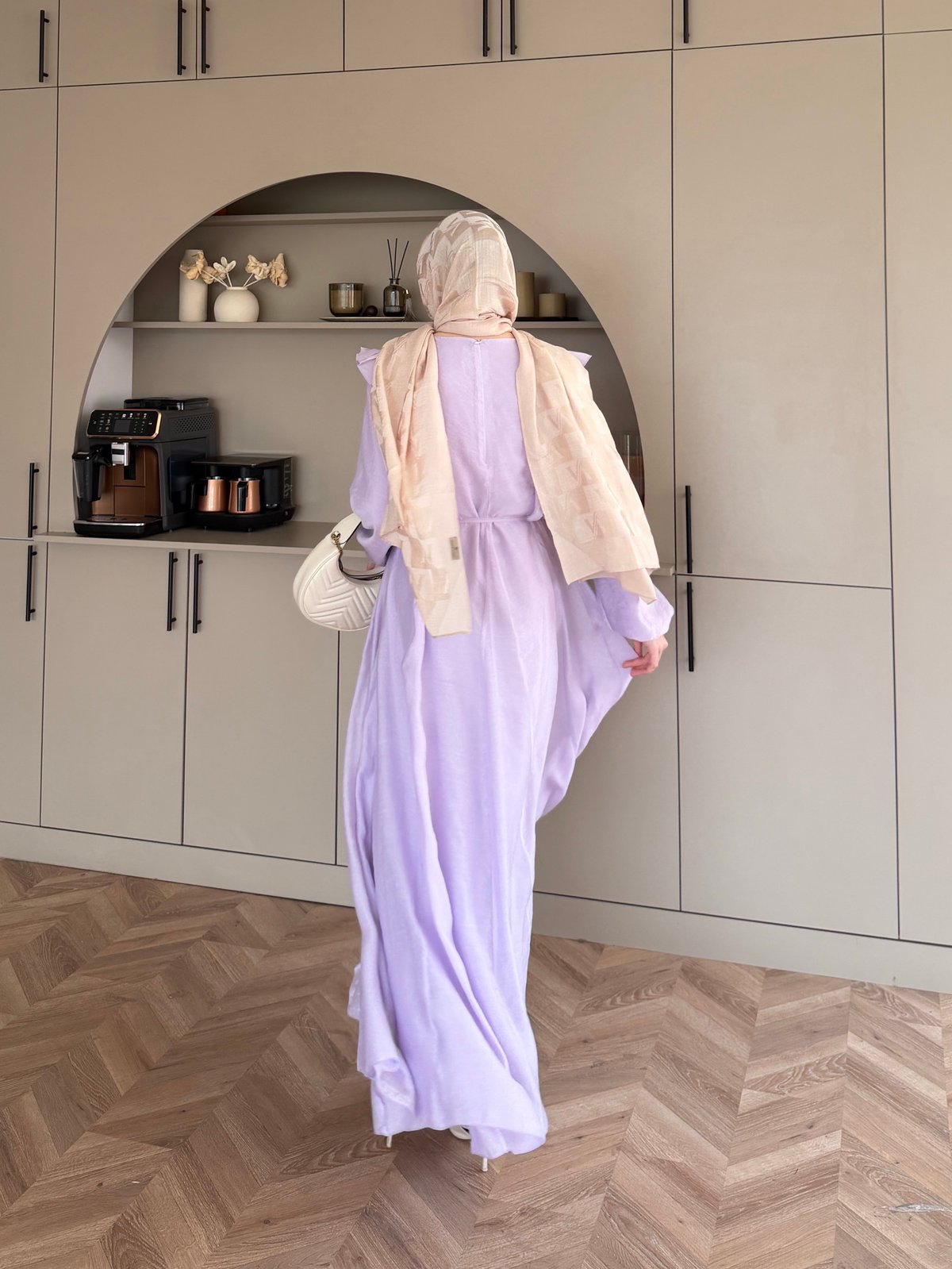 Lushe Fırfır Detaylı Elbise Mor (26169)