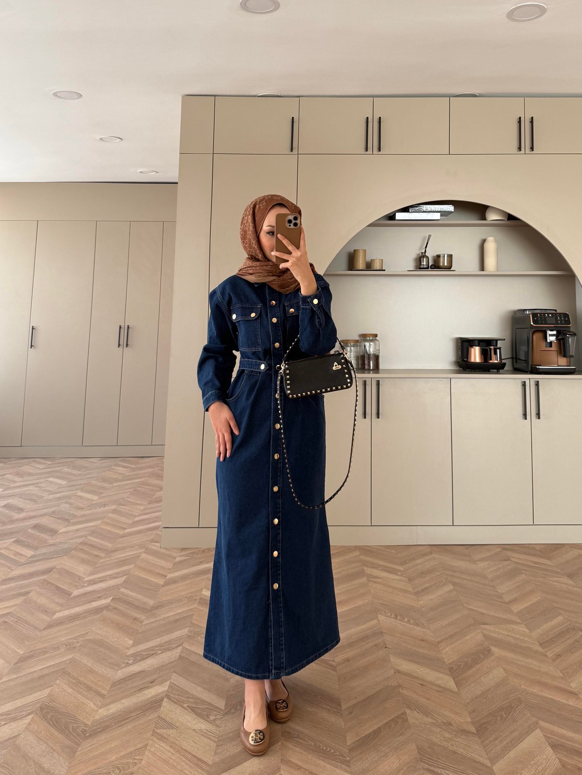 Mabel Çıtçıtlı Kot Elbise Lacivert (0598)