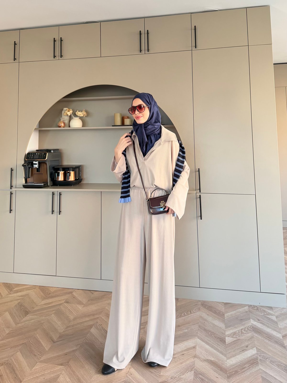 Mantra Polo Yaka Pantolonlu Takım Bej (4593)