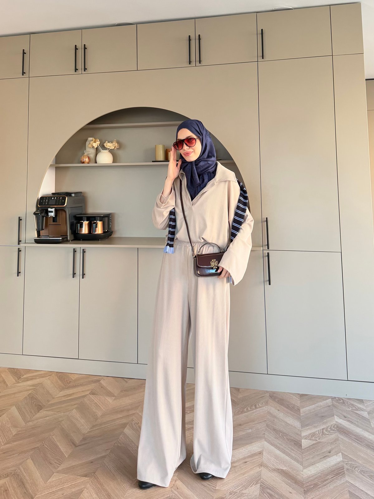 Mantra Polo Yaka Pantolonlu Takım Bej (4593)