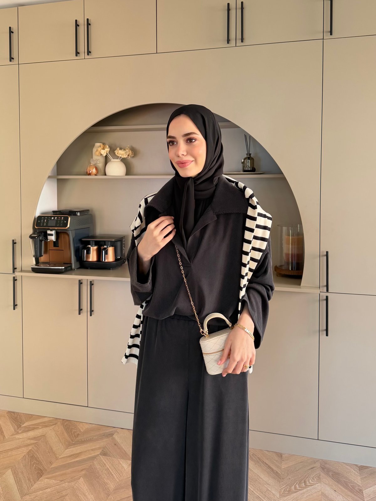 Mantra Polo Yaka Pantolonlu Takım Siyah (4593)