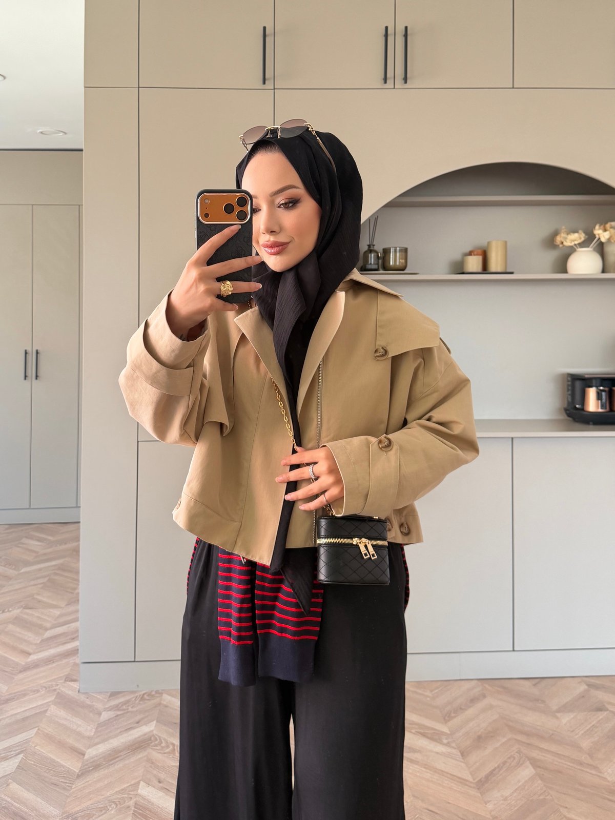 Marais Düğme Detaylı Trençkot Camel (0059)