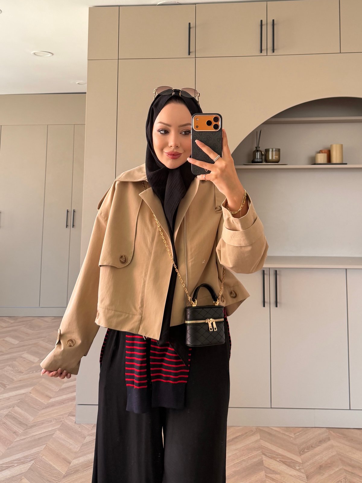 Marais Düğme Detaylı Trençkot Camel (0059)