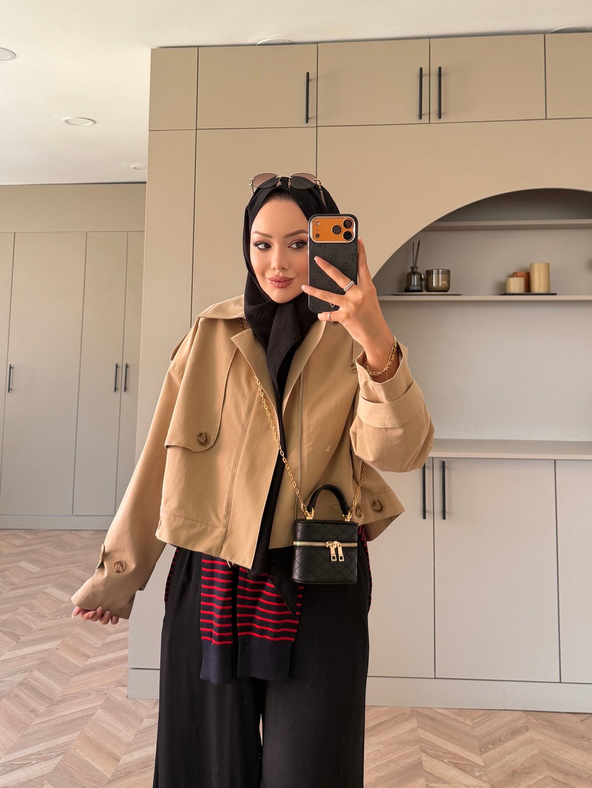 Marais Düğme Detaylı Trençkot Camel (0059)