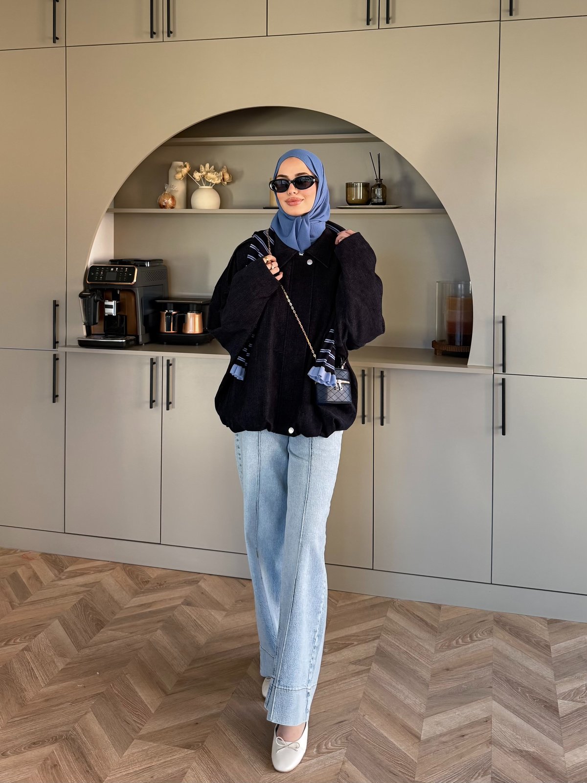Maren Kadife Bomber Ceket Lacivert(4563)