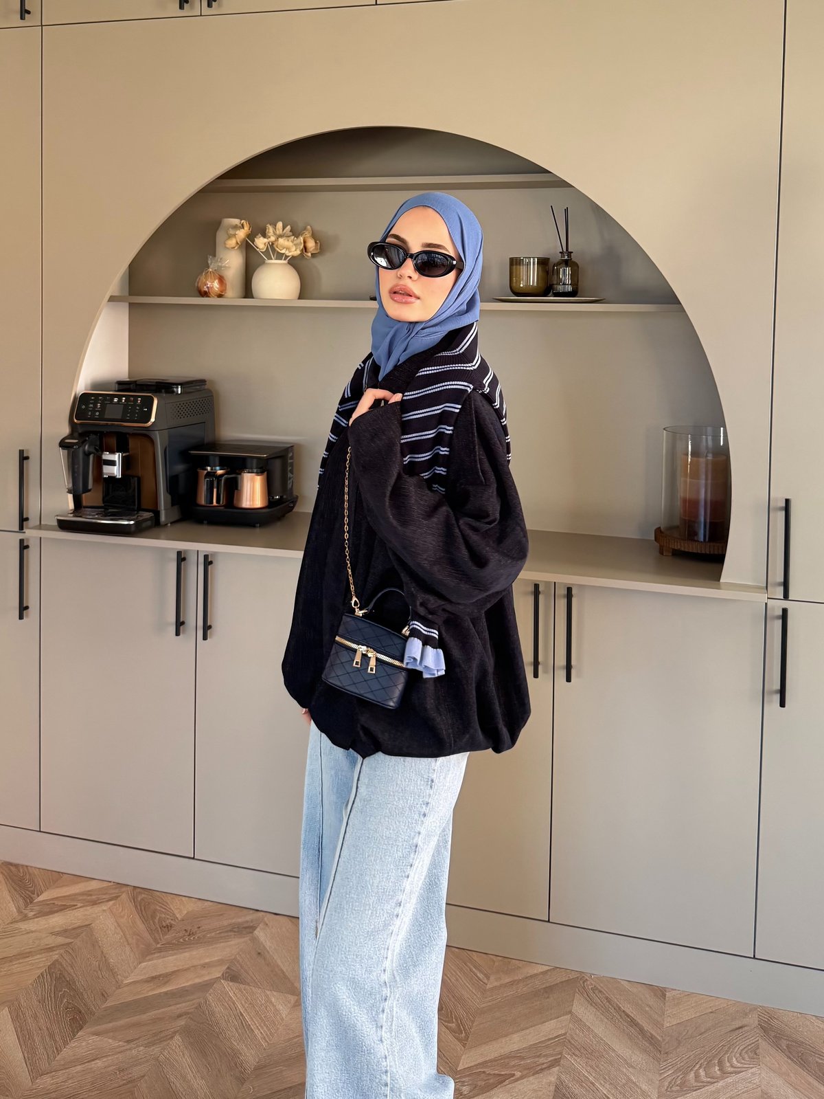 Maren Kadife Bomber Ceket Lacivert(4563)