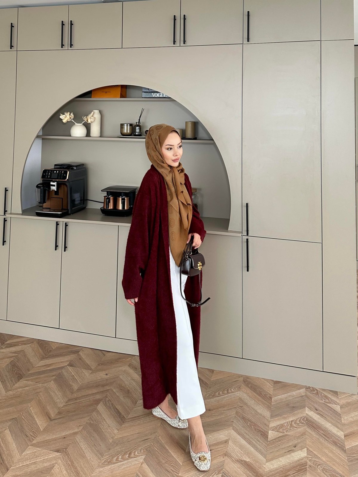 Marsel Angora Uzun Hırka Mürdüm