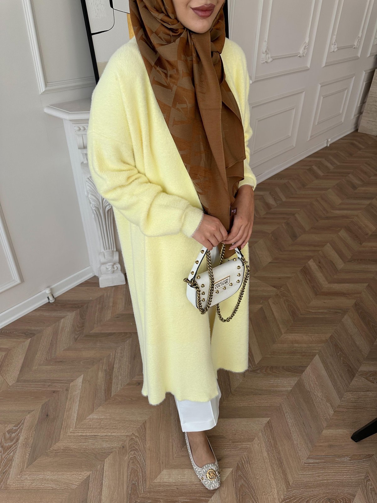 Marsel Angora Uzun Hırka Sarı