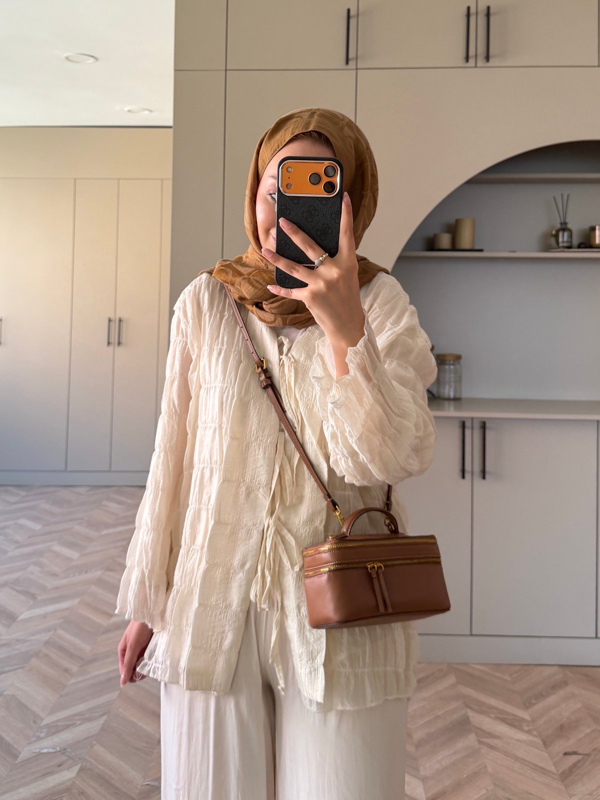 Mela Bürümcük Kimono\Gömlek Ekru (3095)