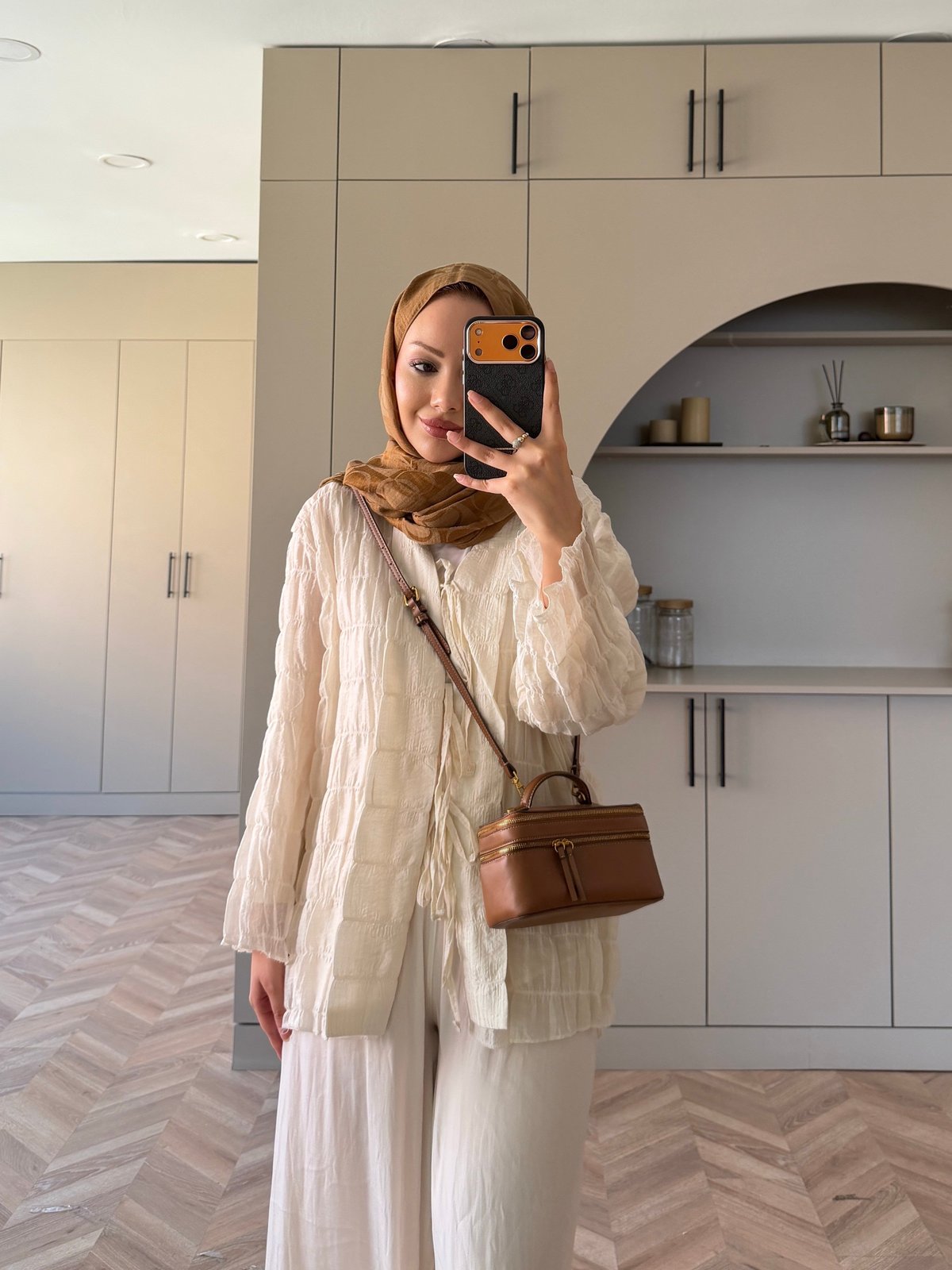 Mela Bürümcük Kimono\Gömlek Ekru (3095)
