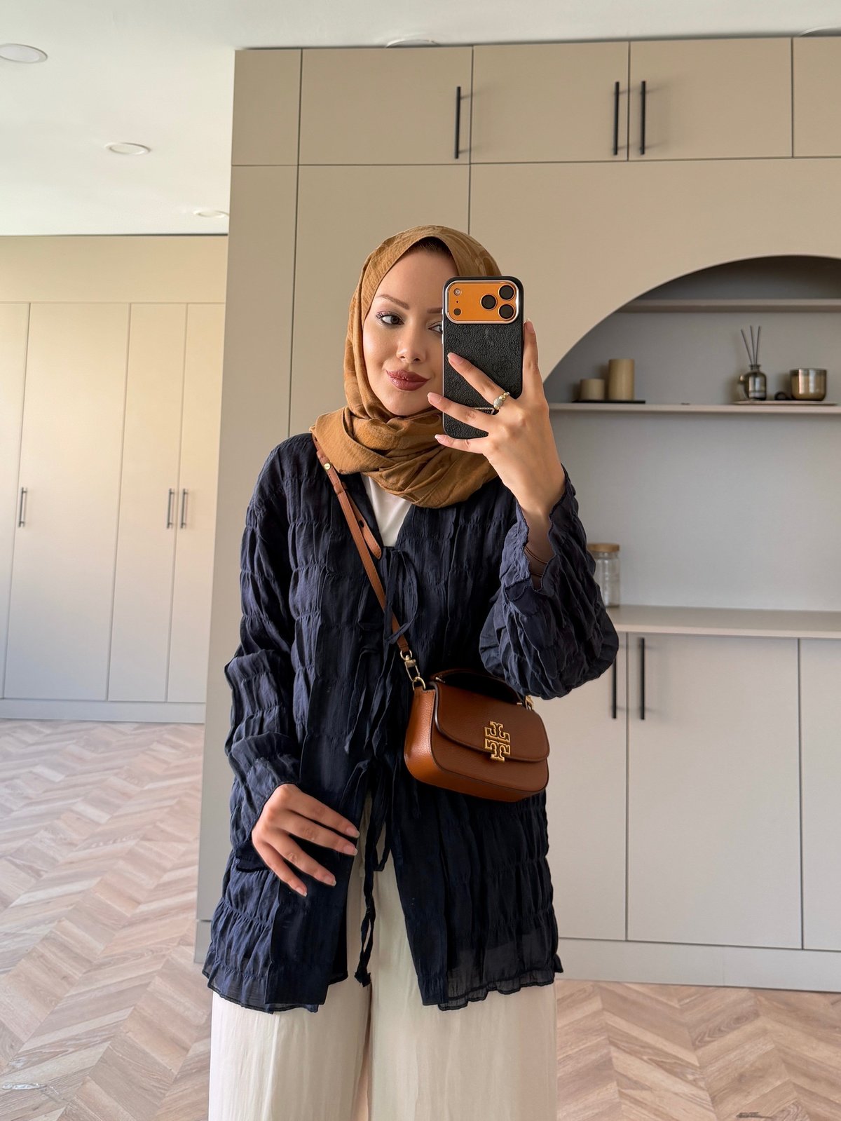 Mela Bürümcük Kimono\Gömlek Lacivert (3095)