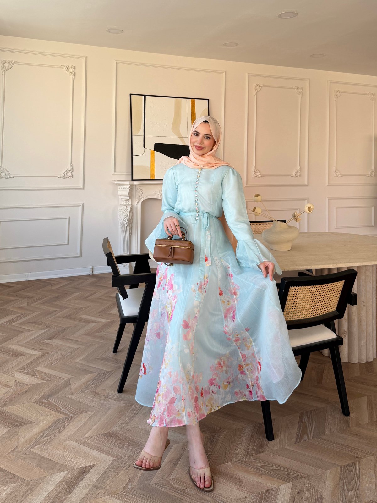Melis Asimetrik Tül Elbise Mint Yeşili (26164)