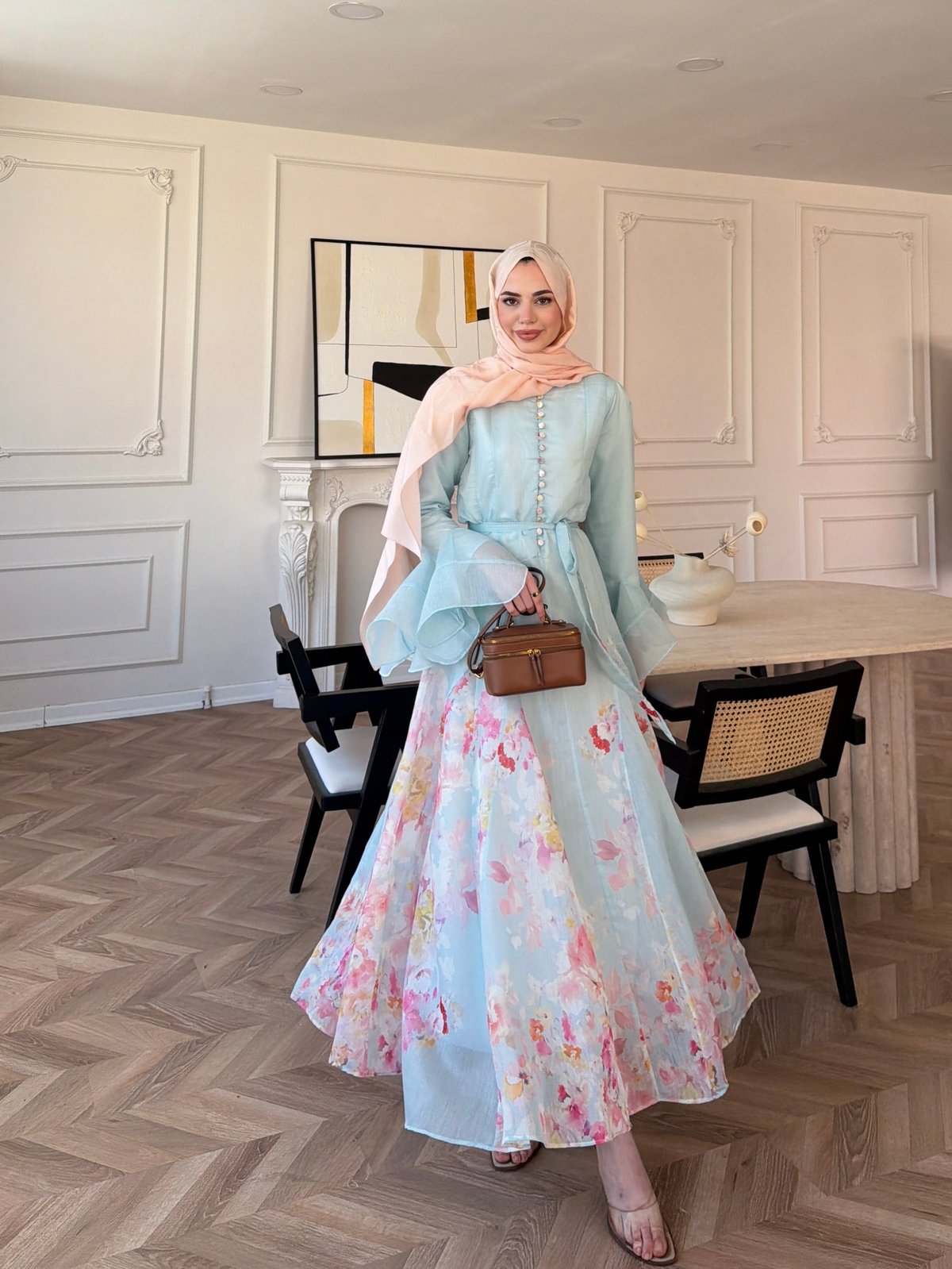 Melis Asimetrik Tül Elbise Mint Yeşili (26164)