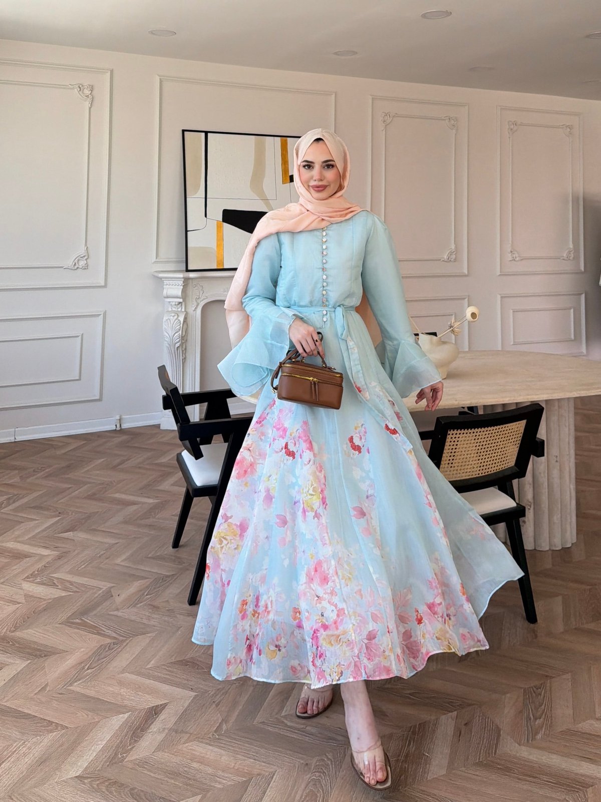 Melis Asimetrik Tül Elbise Mint Yeşili (26164)