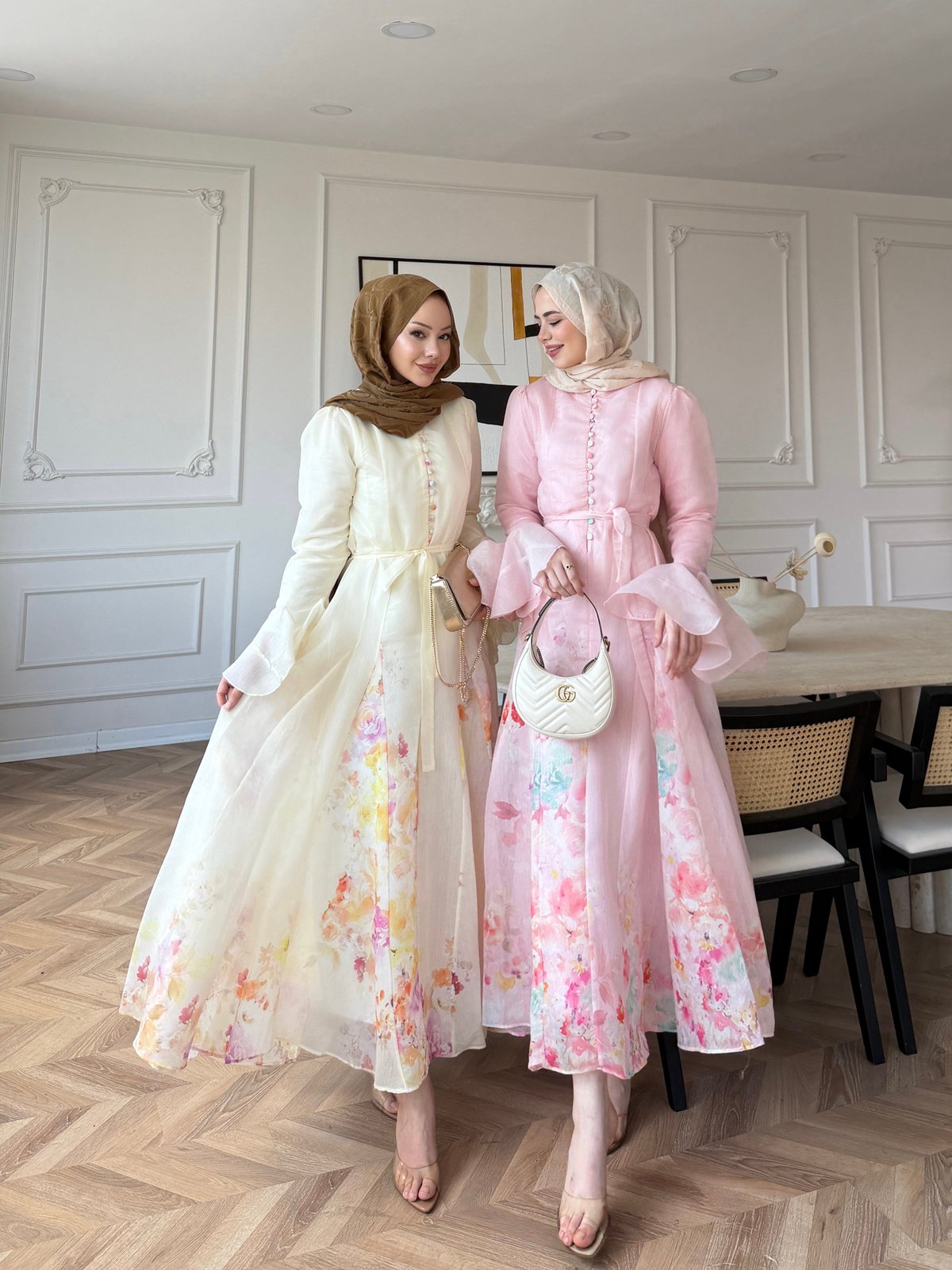 Melis Asimetrik Tül Elbise Pembe (26164)