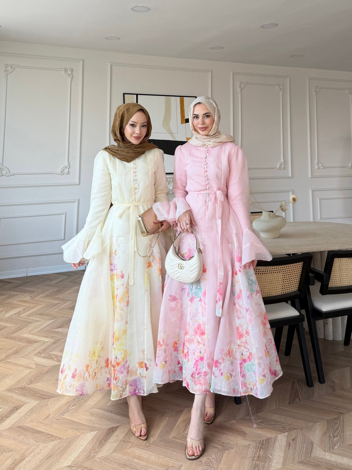 Melis Asimetrik Tül Elbise Pembe (26164)