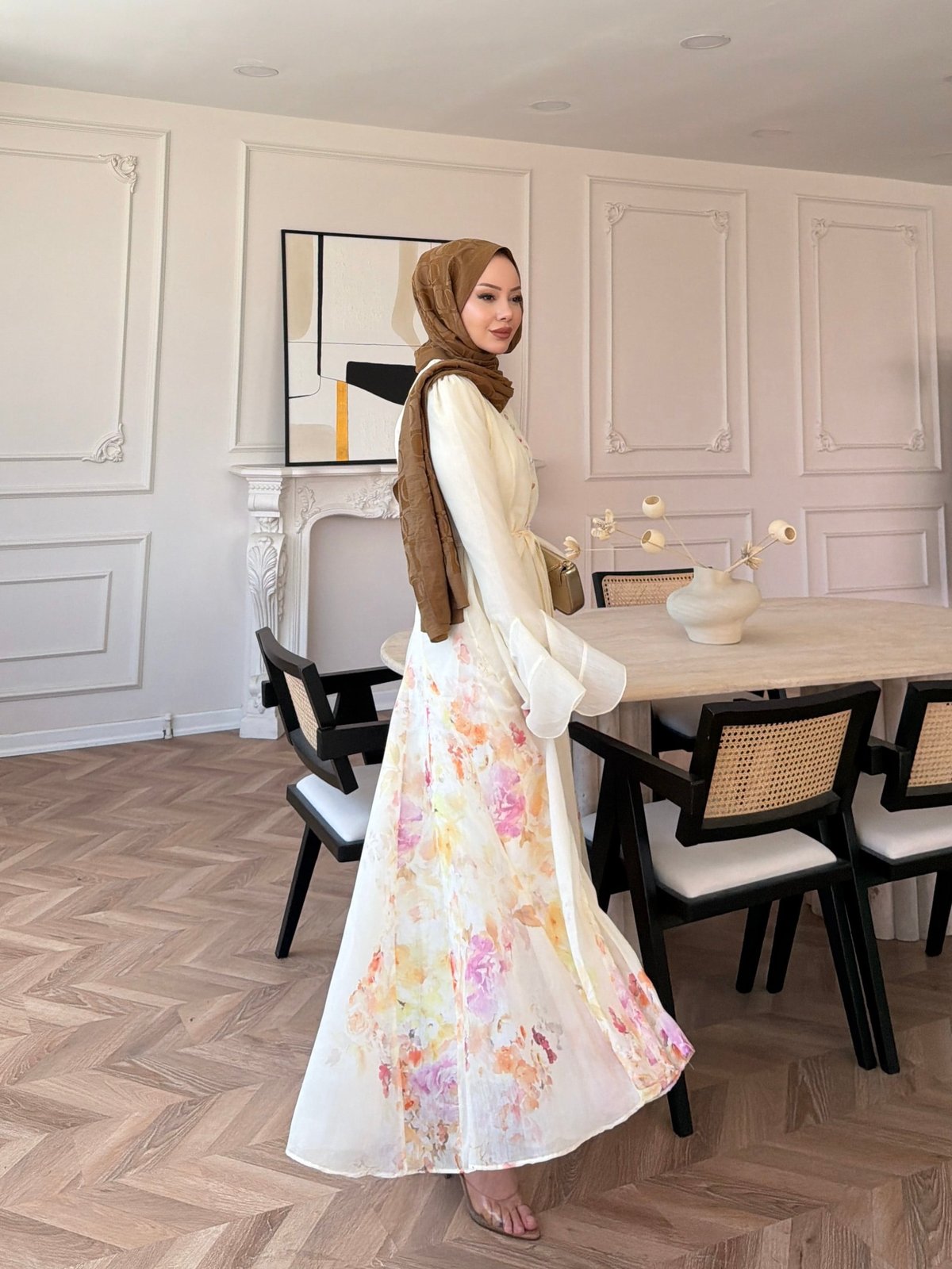 Melis Asimetrik Tül Elbise Sarı (26164)