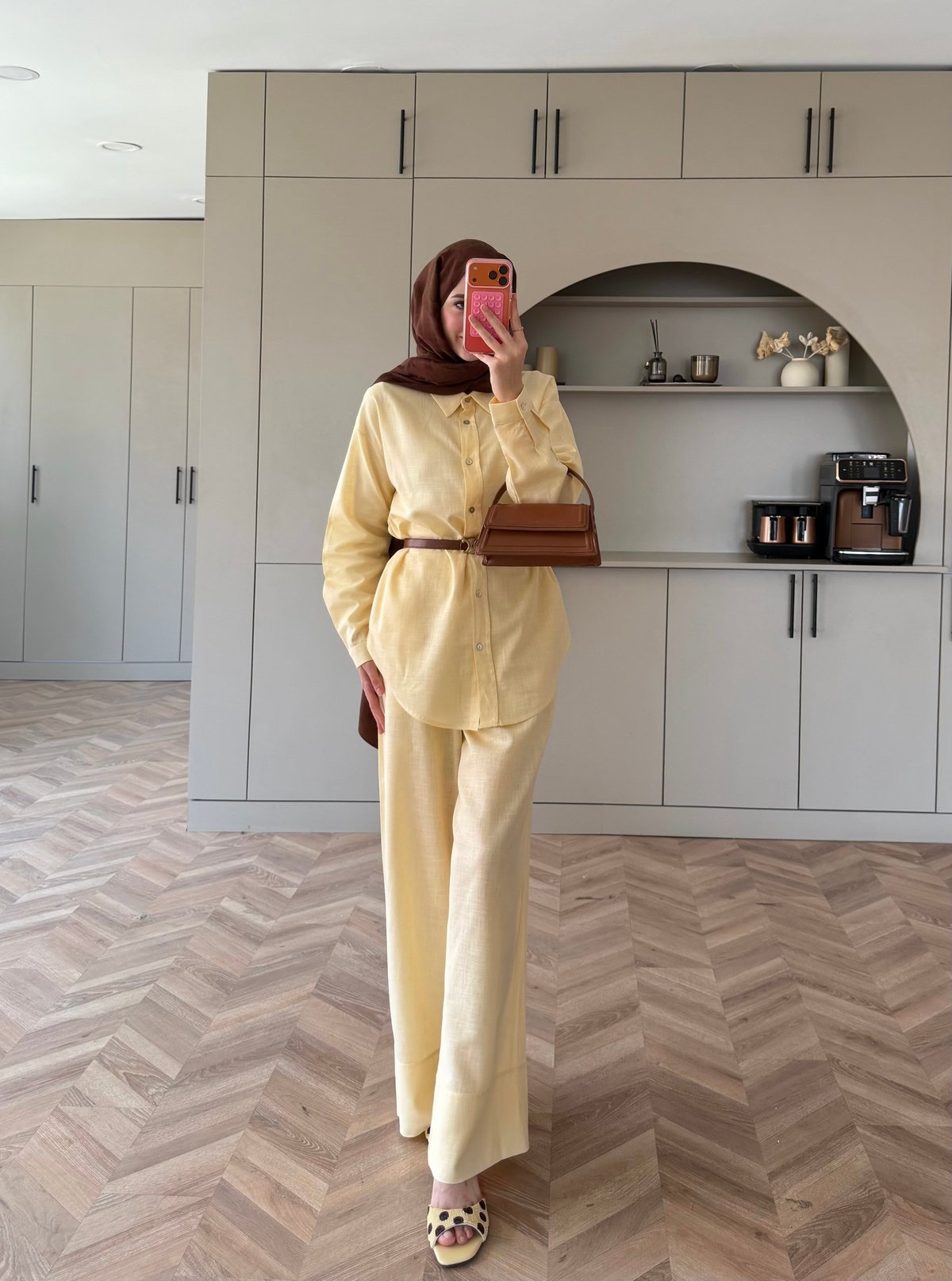 Miori Keten Pantolonlu Takım Butteryellow (3146)