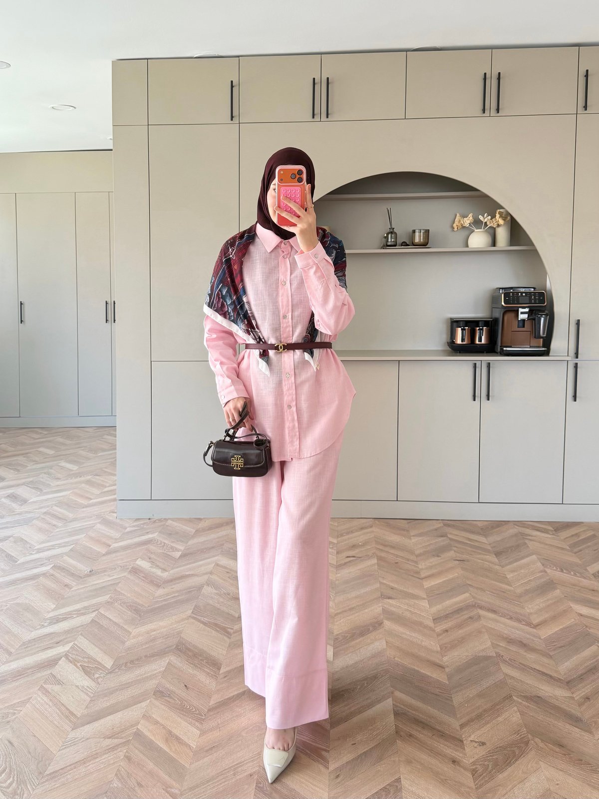 Miori Keten Pantolonlu Takım Pembe (3146)