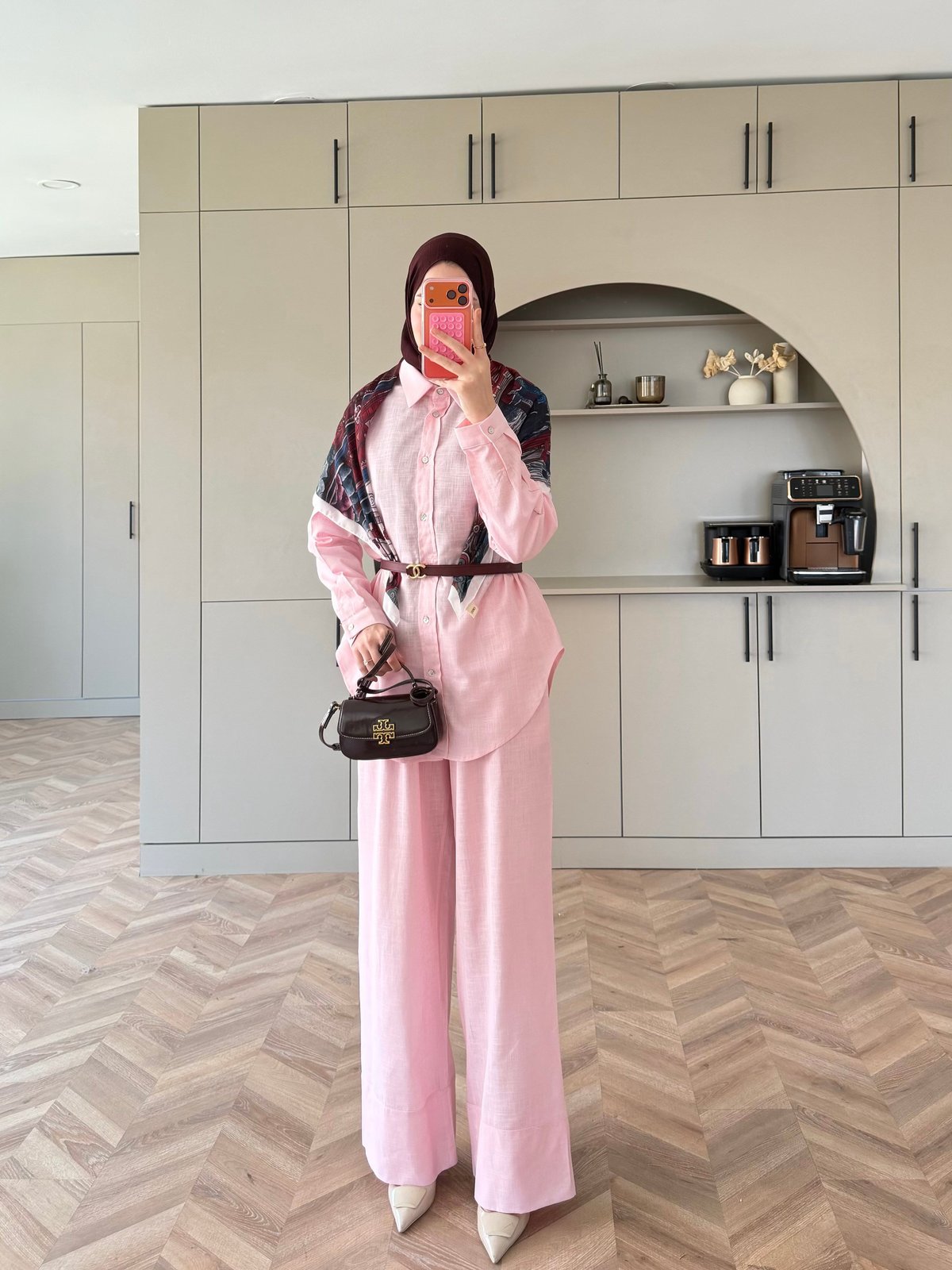 Miori Keten Pantolonlu Takım Pembe (3146)