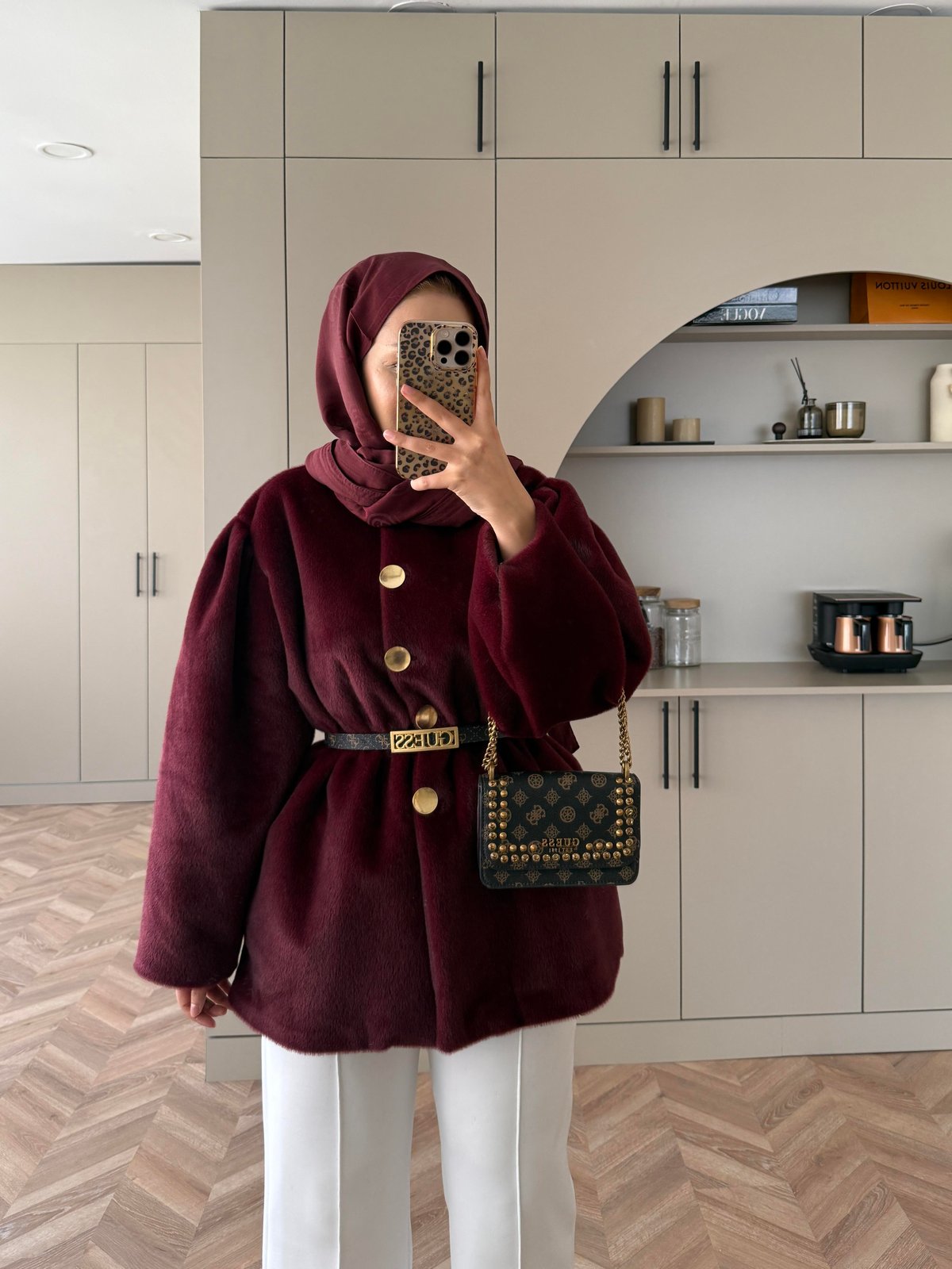 Mısra Angora Kaban Bordo