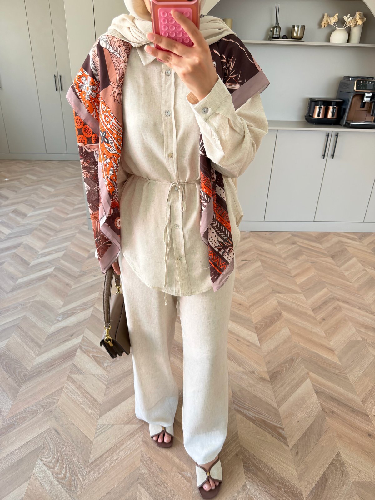 Mivera Yırtmaçlı Bluz/Kimono Beyaz (4538)
