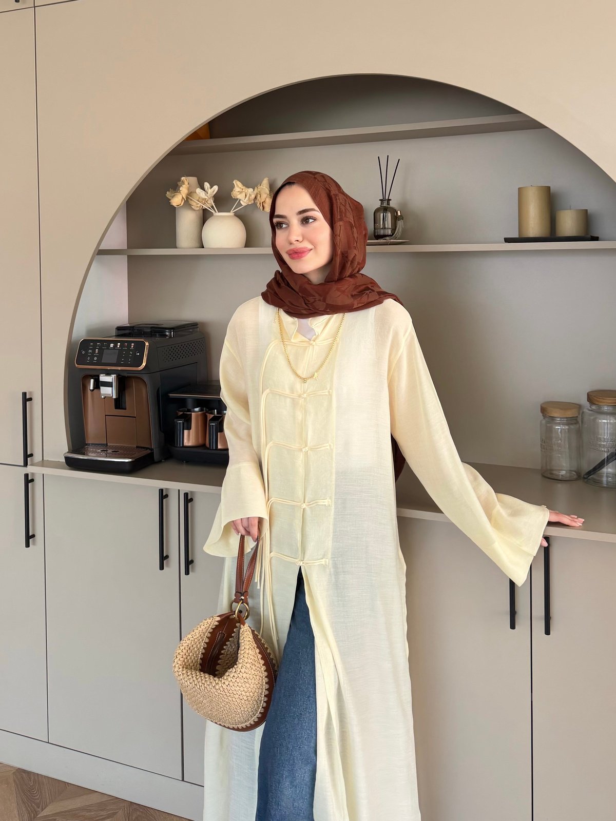 Mivera Yırtmaçlı Bluz/Kimono Butteryellow (4538)