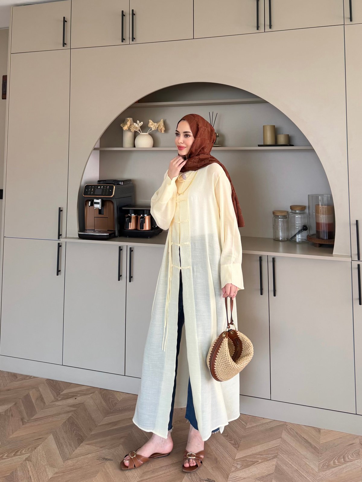Mivera Yırtmaçlı Bluz/Kimono Butteryellow (4538)