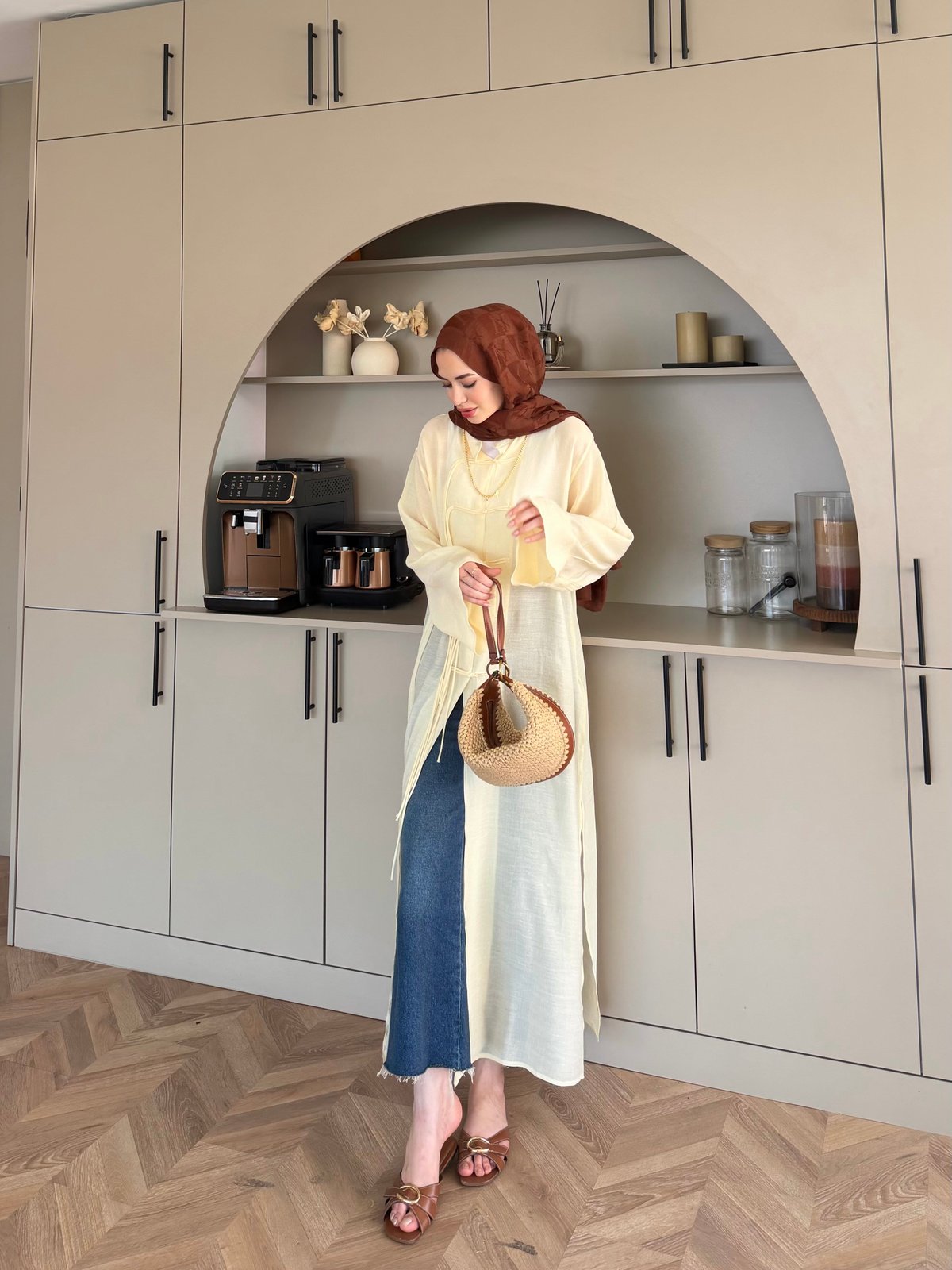 Mivera Yırtmaçlı Bluz/Kimono Butteryellow (4538)