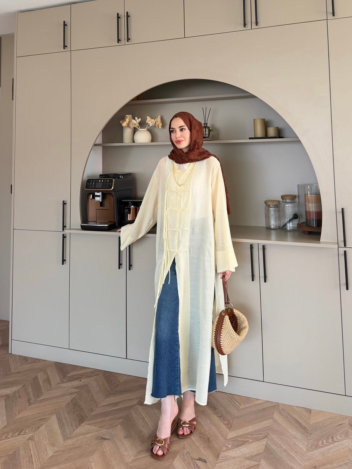 Mivera Yırtmaçlı Bluz/Kimono Butteryellow (4538)